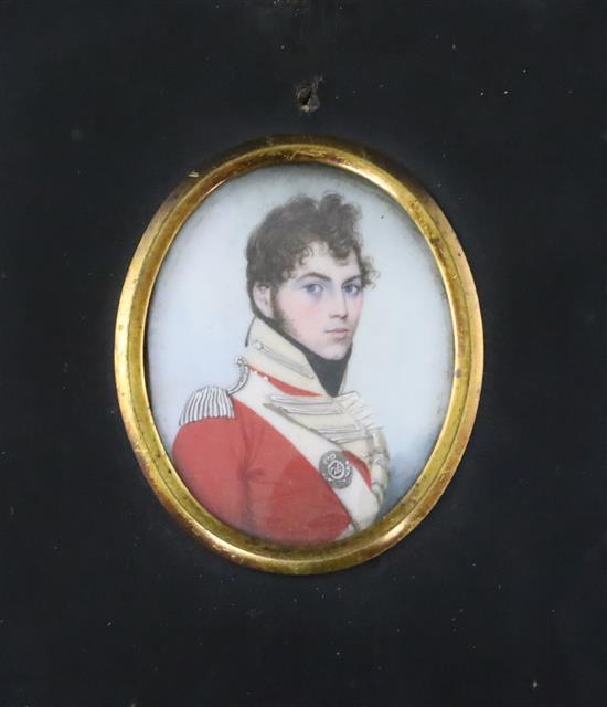Frederick Buck (1771-1839) Miniature portrait of Lieutenant James Fraser Ross 2.5 x 2in.